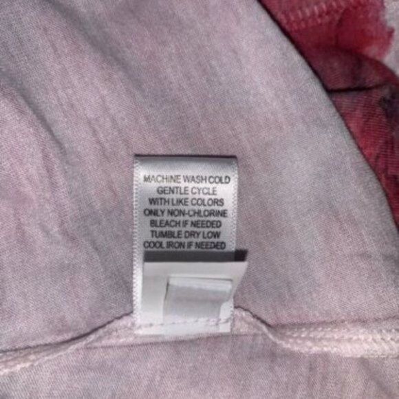 One World Women Tie Dye V-Neck Live and Let Live Long Sleeve Tunic Top Size L - Picture 9 of 10